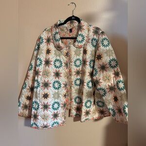 Quilted Patchwork Floral Jacket Universal Thread 3x